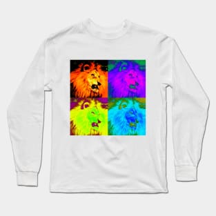 African Lion - Pop Art Design Long Sleeve T-Shirt